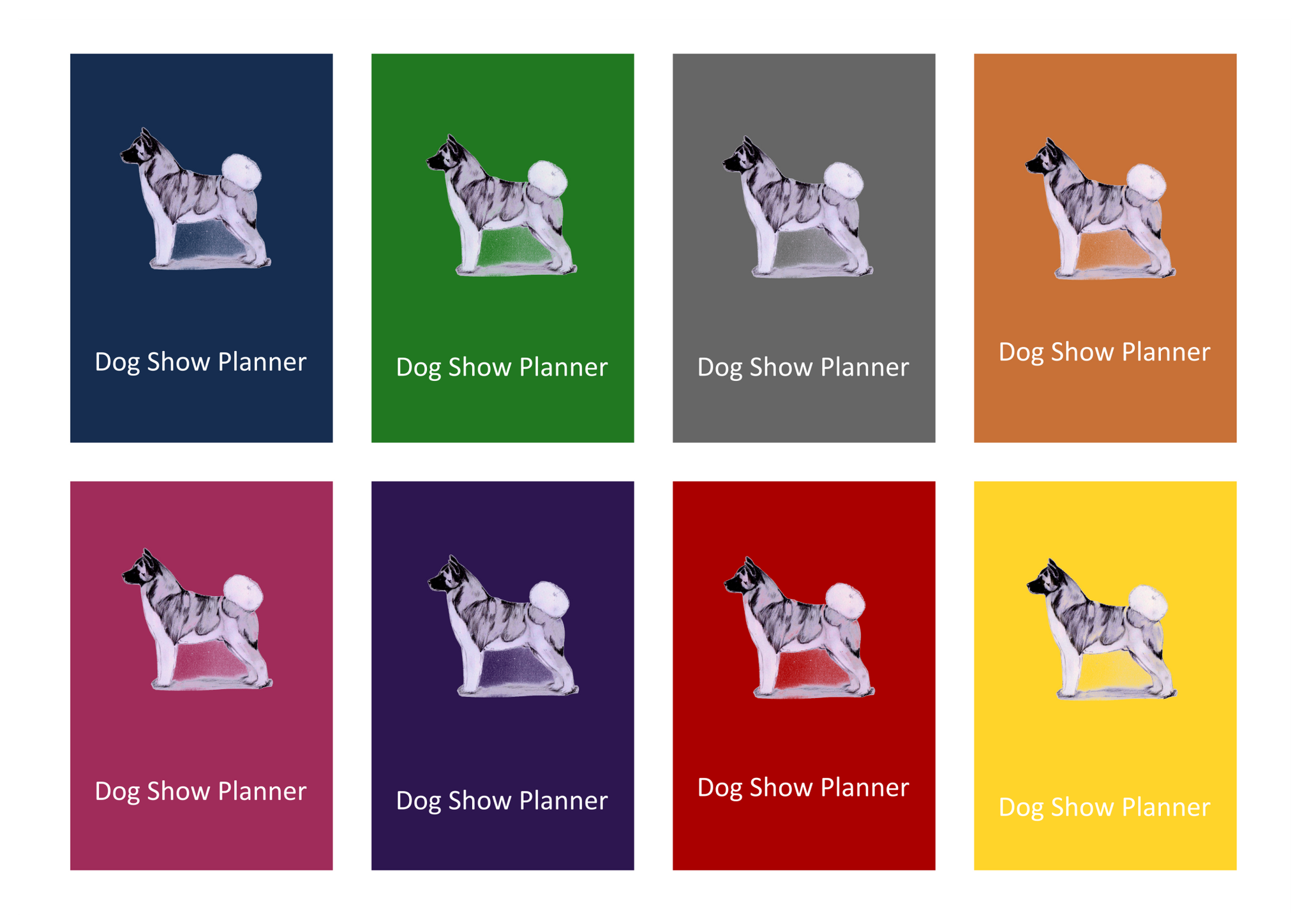 Akita Dog Show Planner Book