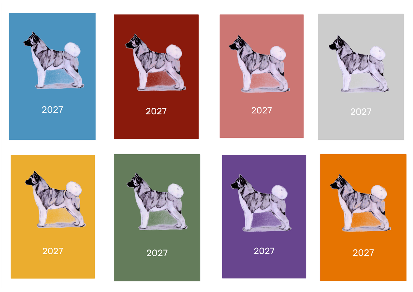 Akita Week Per View 2027 Diary: A4, A5 or A6, Dog Show, Normal or Appointment