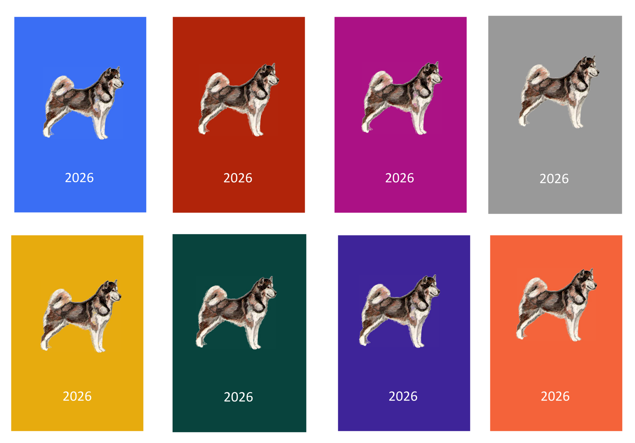 Alaskan Malamute Week Per View 2026 Diary: A4, A5 or A6, Dog Show, Normal or Appointment
