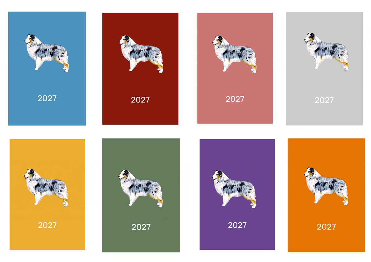 Australian Shepherd Week Per View 2027 Diary: A4, A5 or A6, Dog Show, Normal or Appointment