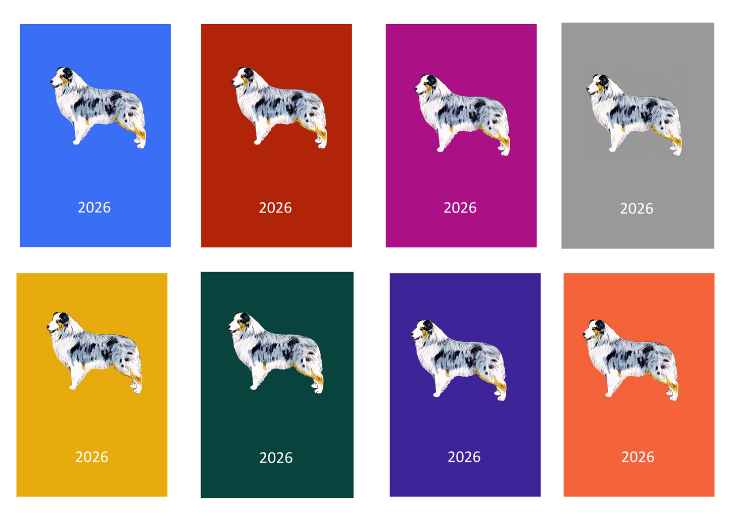 Australian Shepherd Week Per View 2026 Diary: A4, A5 or A6, Dog Show, Normal or Appointment