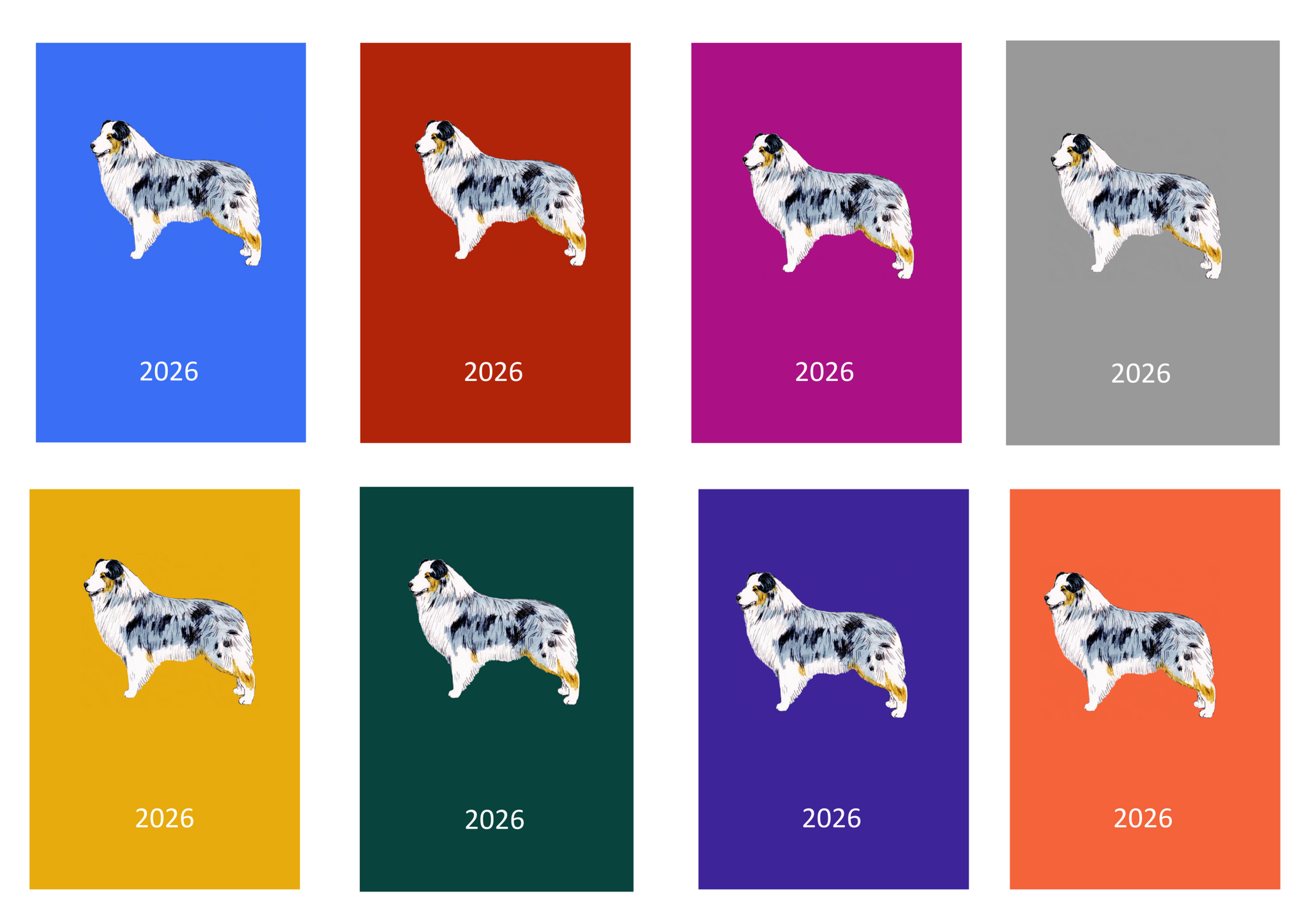 Australian Shepherd Week Per View 2026 Diary: A4, A5 or A6, Dog Show, Normal or Appointment
