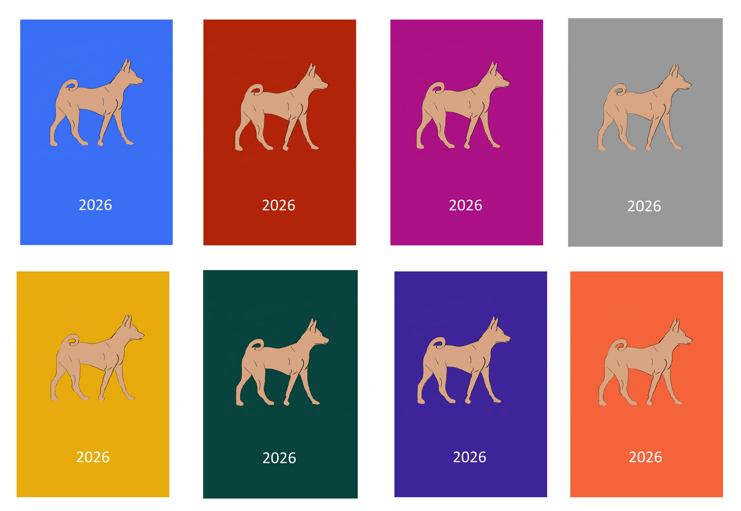 Basenji Week Per View 2026 Diary: A4, A5 or A6, Dog Show, Normal or Appointment