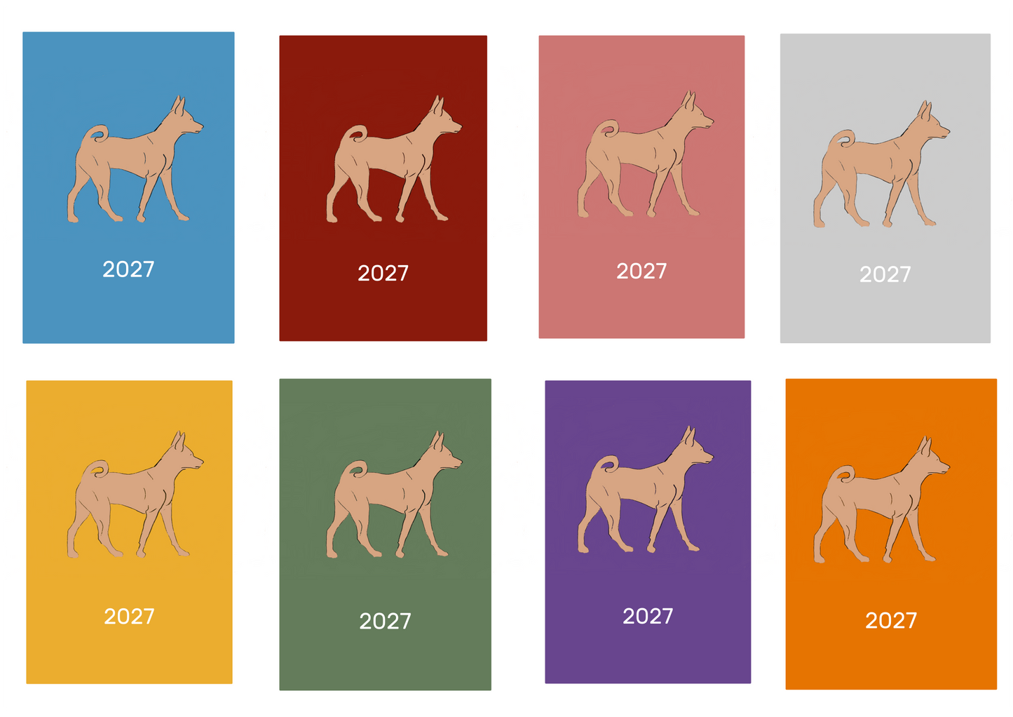 Basenji Week Per View 2027 Diary: A4, A5 or A6, Dog Show, Normal or Appointment