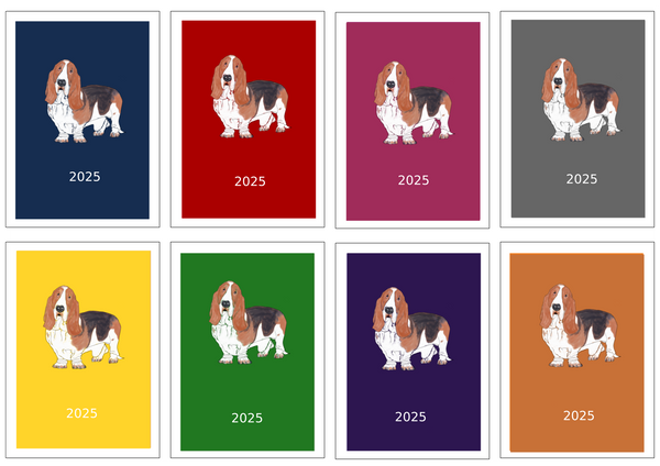 Basset Hound Week Per View Diary: A4, A5 or A6, Dog Show, Normal or Appointment