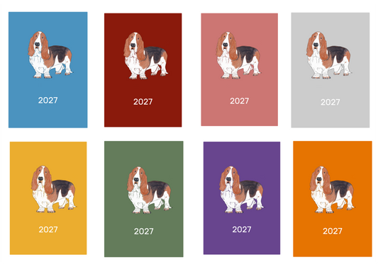 Basset Hound Week Per View 2027 Diary: A4, A5 or A6, Dog Show, Normal or Appointment