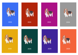Basset Hound Week Per View 2026 Diary: A4, A5 or A6, Dog Show, Normal or Appointment