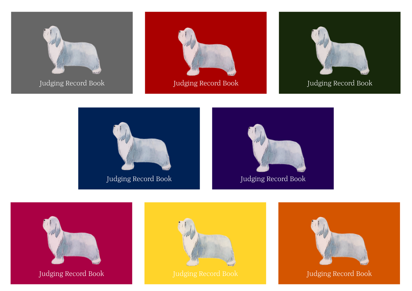 Bedlington Terrier Dog Show Judging Record Book