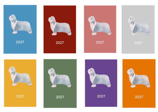 Bearded Collie Week Per View 2027 Diary: A4, A5 or A6, Dog Show, Normal or Appointment