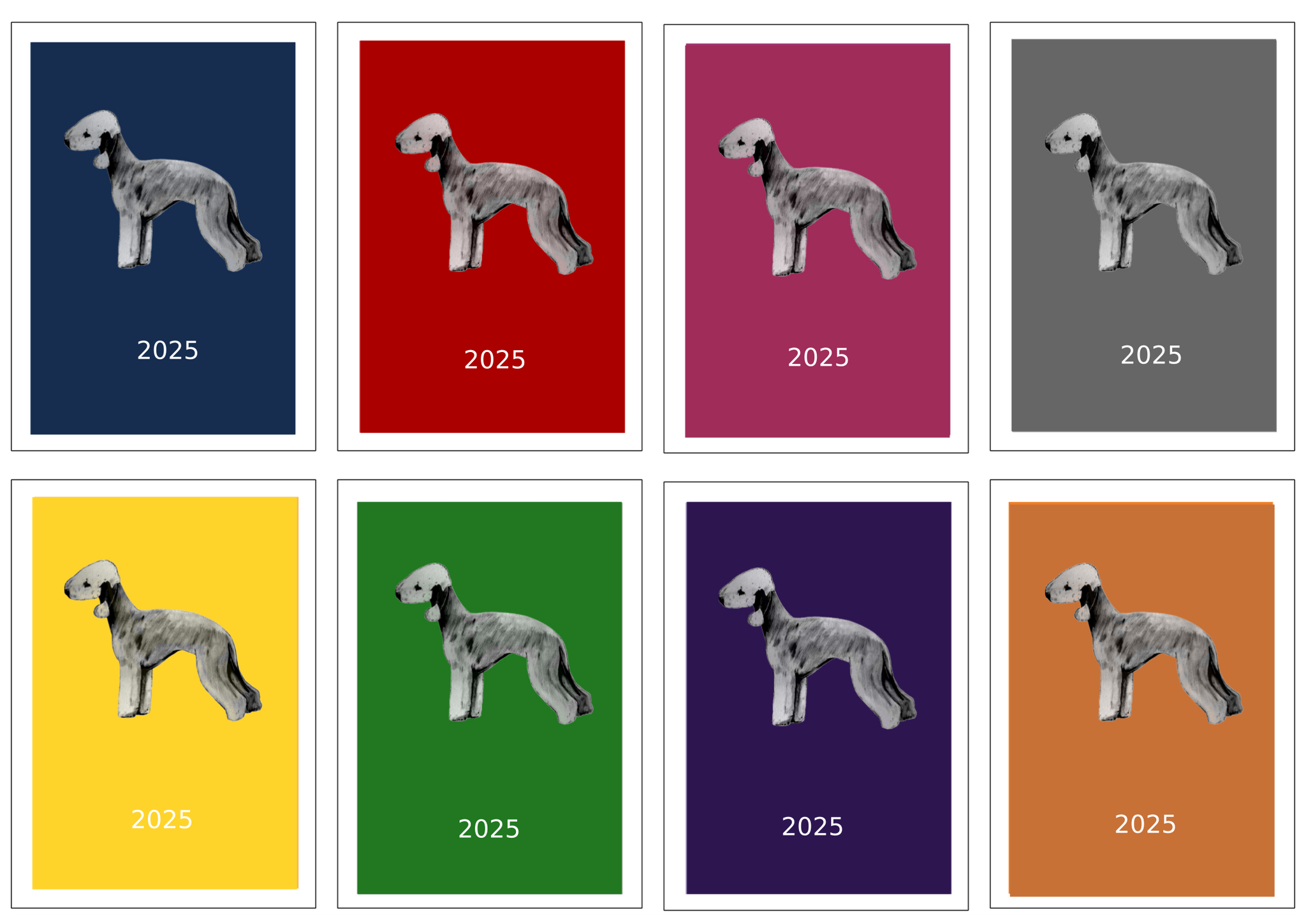 Bedlington Terrier Week Per View Diary: A4, A5 or A6, Dog Show, Normal or Appointment