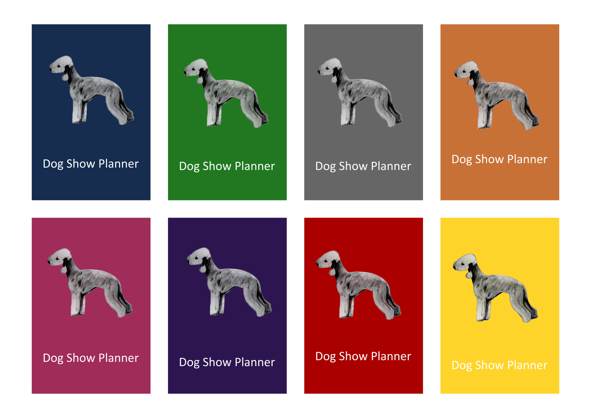 Bedlington Terrier Dog Show Planner Book