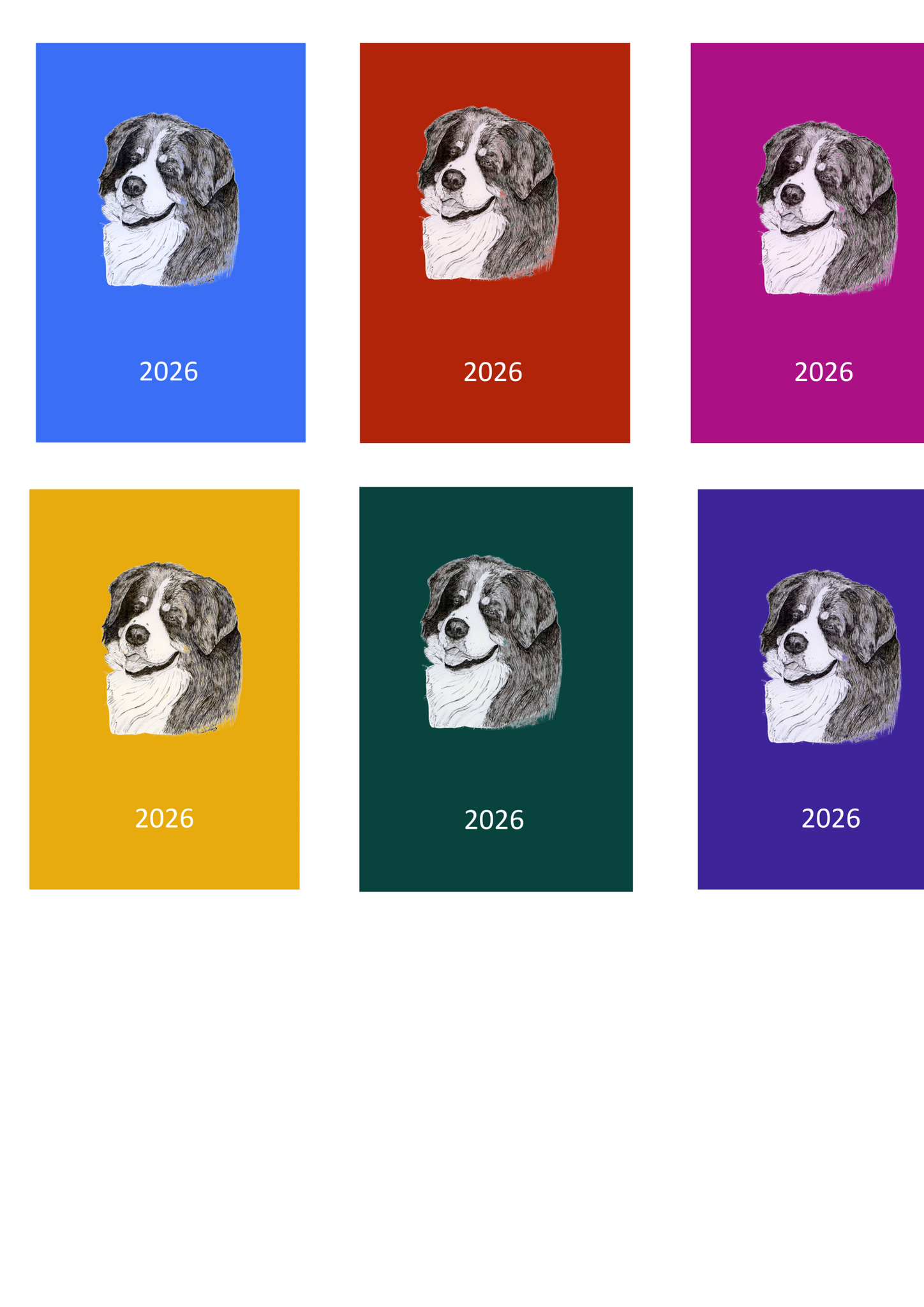 Bernese Mountain Dog Week Per View 2026 Diary: A4, A5 or A6, Dog Show, Normal or Appointment