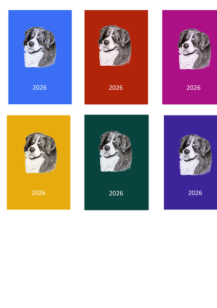 Bernese Mountain Dog Week Per View 2026 Diary: A4, A5 or A6, Dog Show, Normal or Appointment