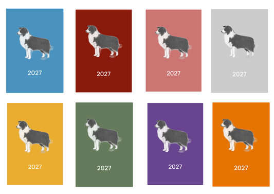 Border Collie Week Per View 2027 Diary: A4, A5 or A6, Dog Show, Normal or Appointment