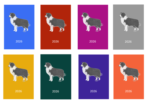 Border Collie Week Per View 2026 Diary: A4, A5 or A6, Dog Show, Normal or Appointment