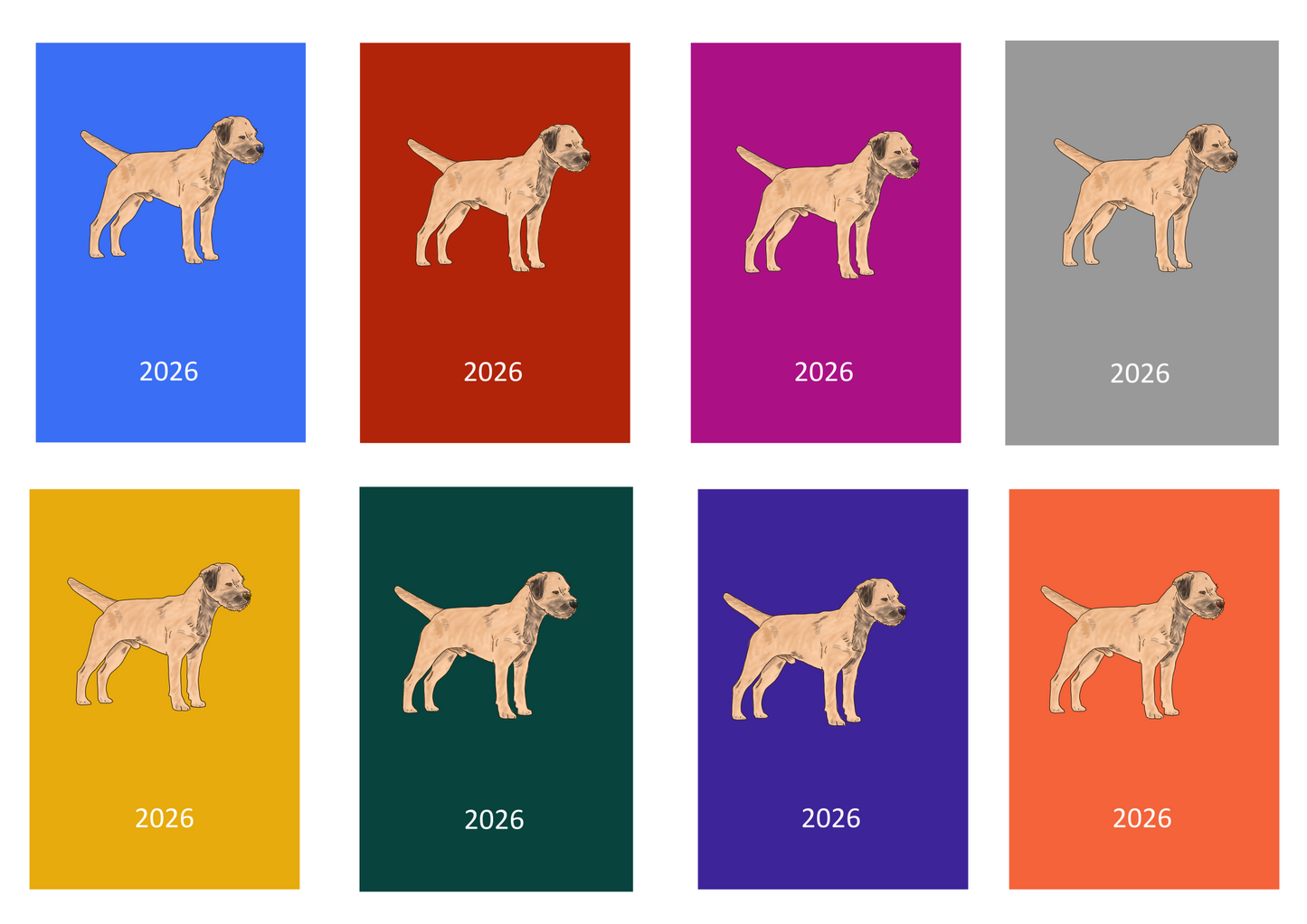 Border Terrier Week Per View 2026 Diary: A4, A5 or A6, Dog Show, Normal or Appointment (Copy)