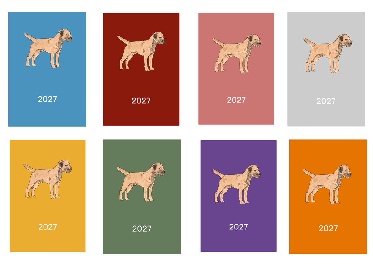 Border Terrier Week Per View 2027 Diary: A4, A5 or A6, Dog Show, Normal or Appointment (Copy)