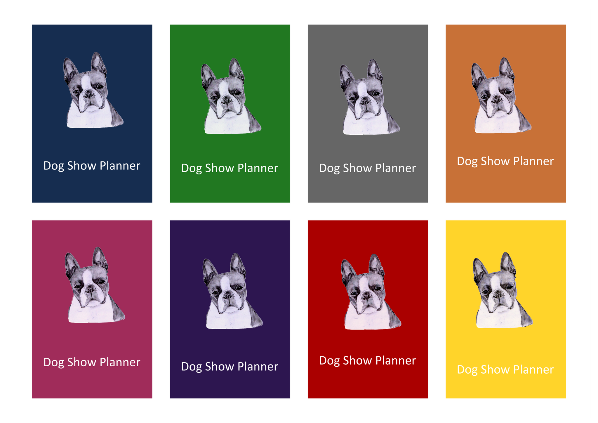 Boston Terrier Dog Show Planner Book