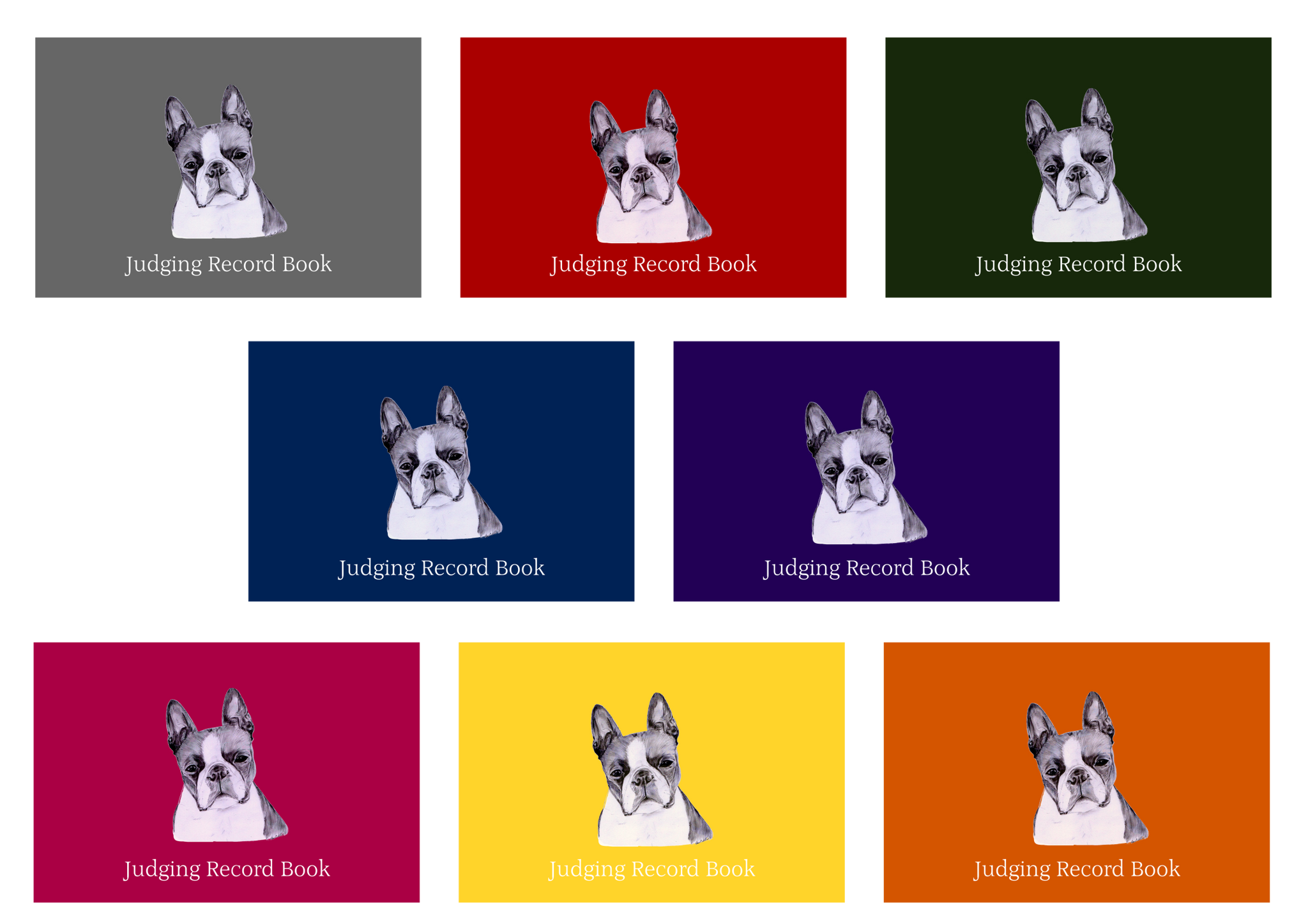 Boston Terrier Dog Show Judging Record Book