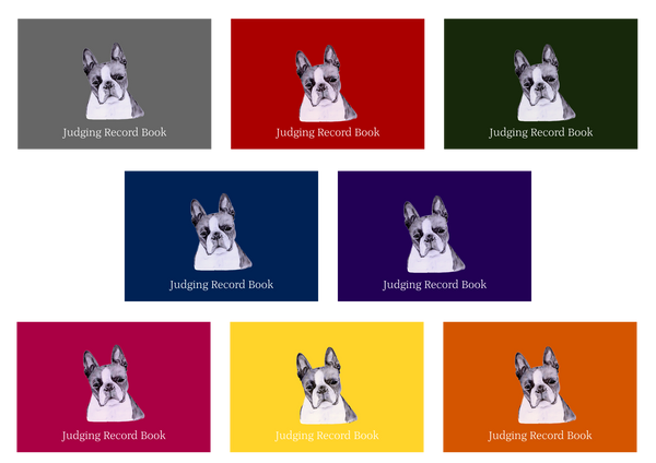 Boston Terrier Dog Show Judging Record Book