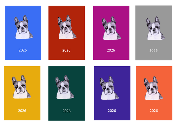 Boston Terrier Week Per View 2026 Diary: A4, A5 or A6, Dog Show, Normal or Appointment