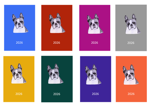Boston Terrier Week Per View 2026 Diary: A4, A5 or A6, Dog Show, Normal or Appointment