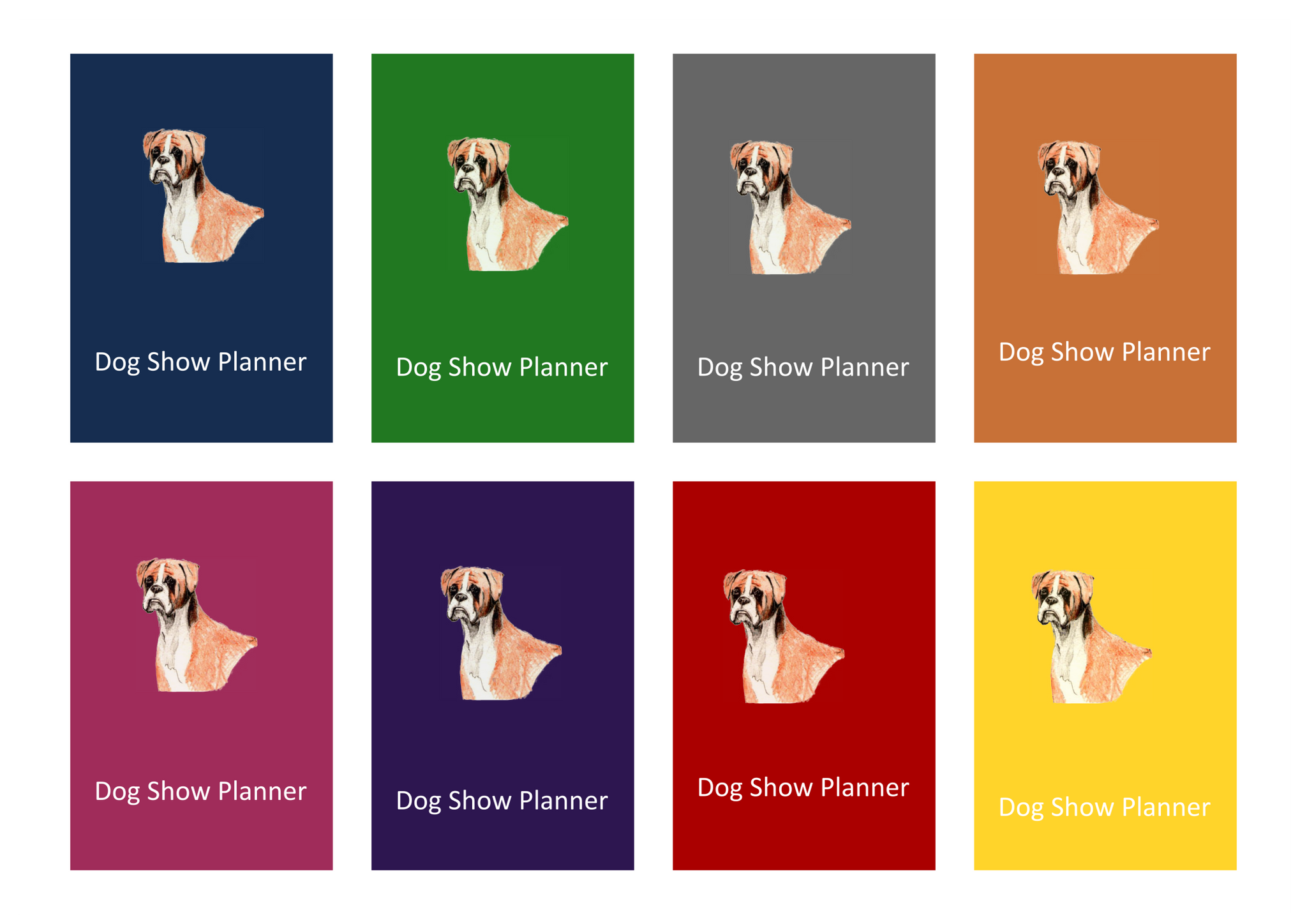 Boxer Dog Show Planner Book