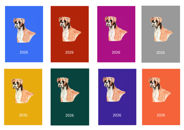 Boxer Week Per View 2026 Diary: A4, A5 or A6, Dog Show, Normal or Appointment