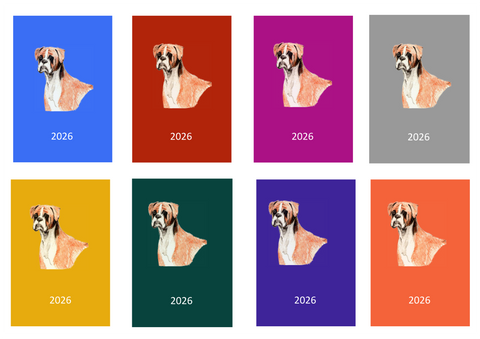 Boxer Week Per View 2026 Diary: A4, A5 or A6, Dog Show, Normal or Appointment