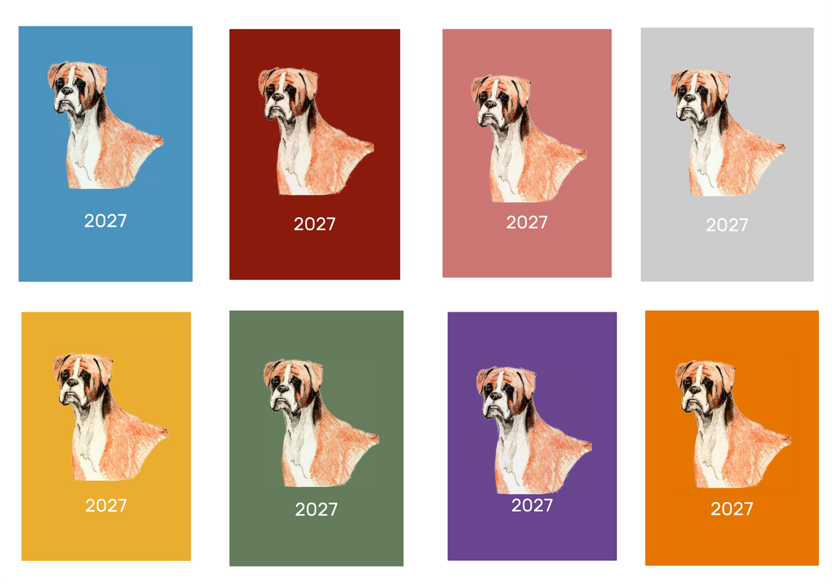 Boxer Week Per View 2027 Diary: A4, A5 or A6, Dog Show, Normal or Appointment