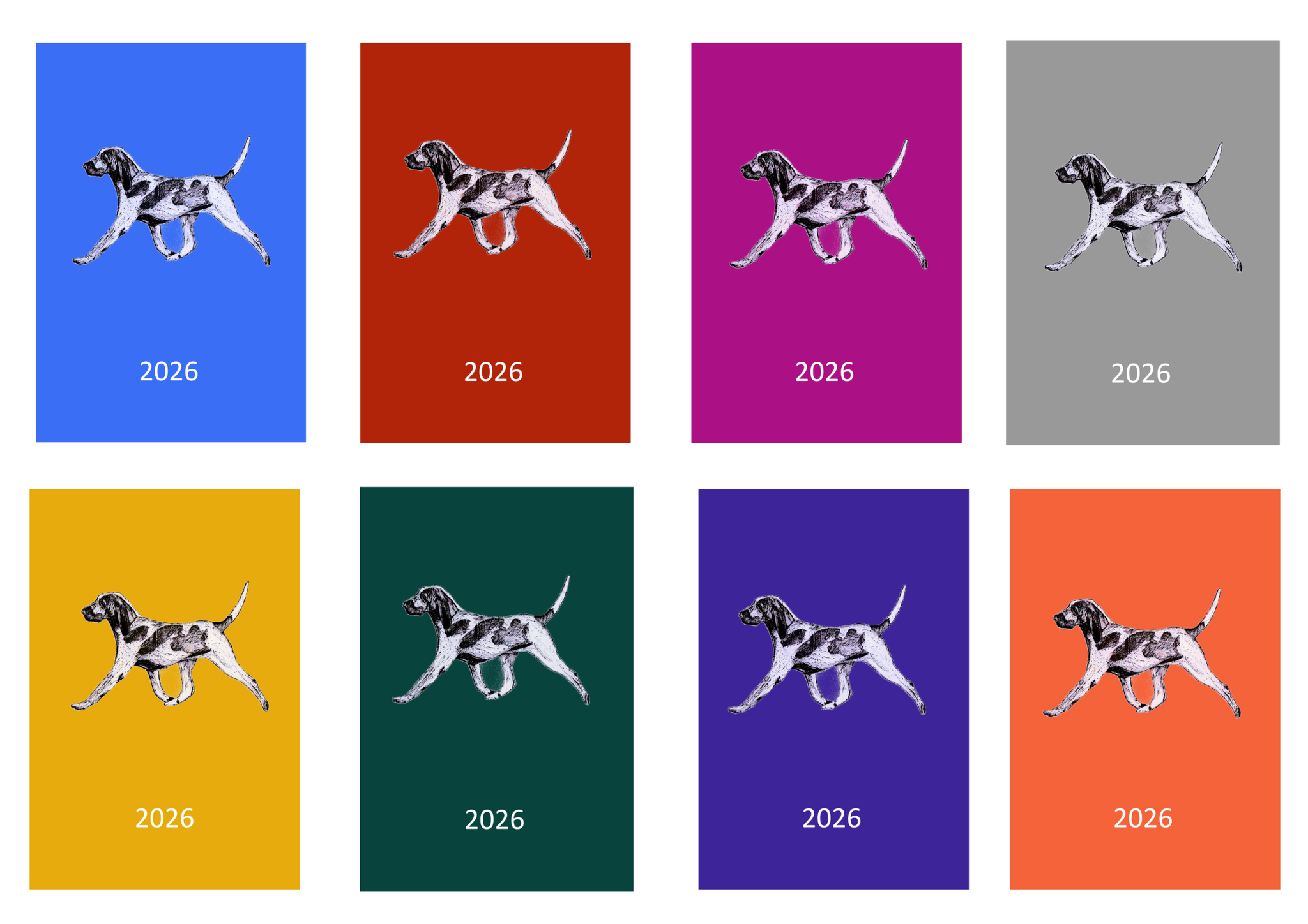 Bracco Italiano Week Per View 2026 Diary: A4, A5 or A6, Dog Show, Normal or Appointment