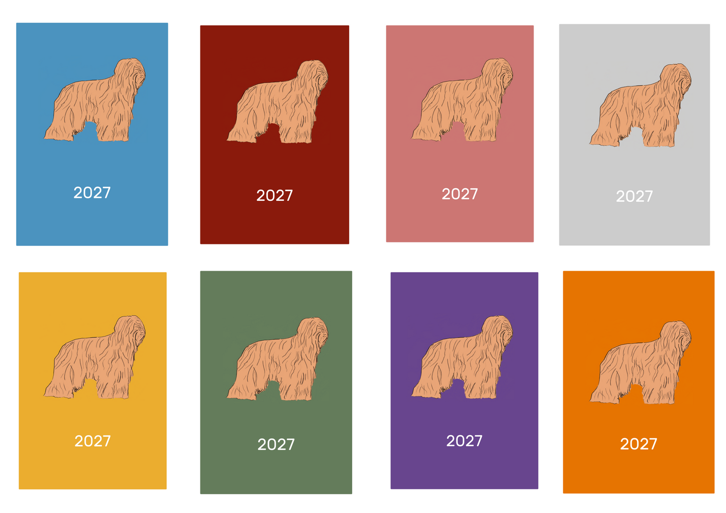 Briard Week Per View 2027 Diary: A4, A5 or A6, Dog Show, Normal or Appointment