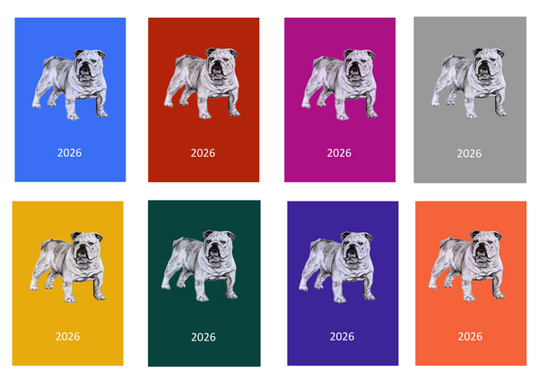 Bulldog Week Per View 2026 Diary: A4, A5 or A6, Dog Show, Normal or Appointment
