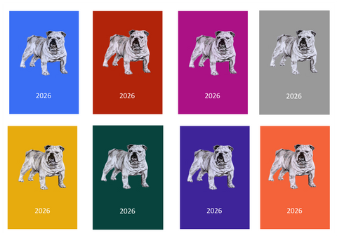 Bulldog Week Per View 2026 Diary: A4, A5 or A6, Dog Show, Normal or Appointment