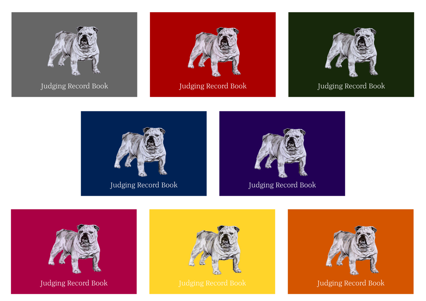 Bulldog Dog Show Judging Record Book