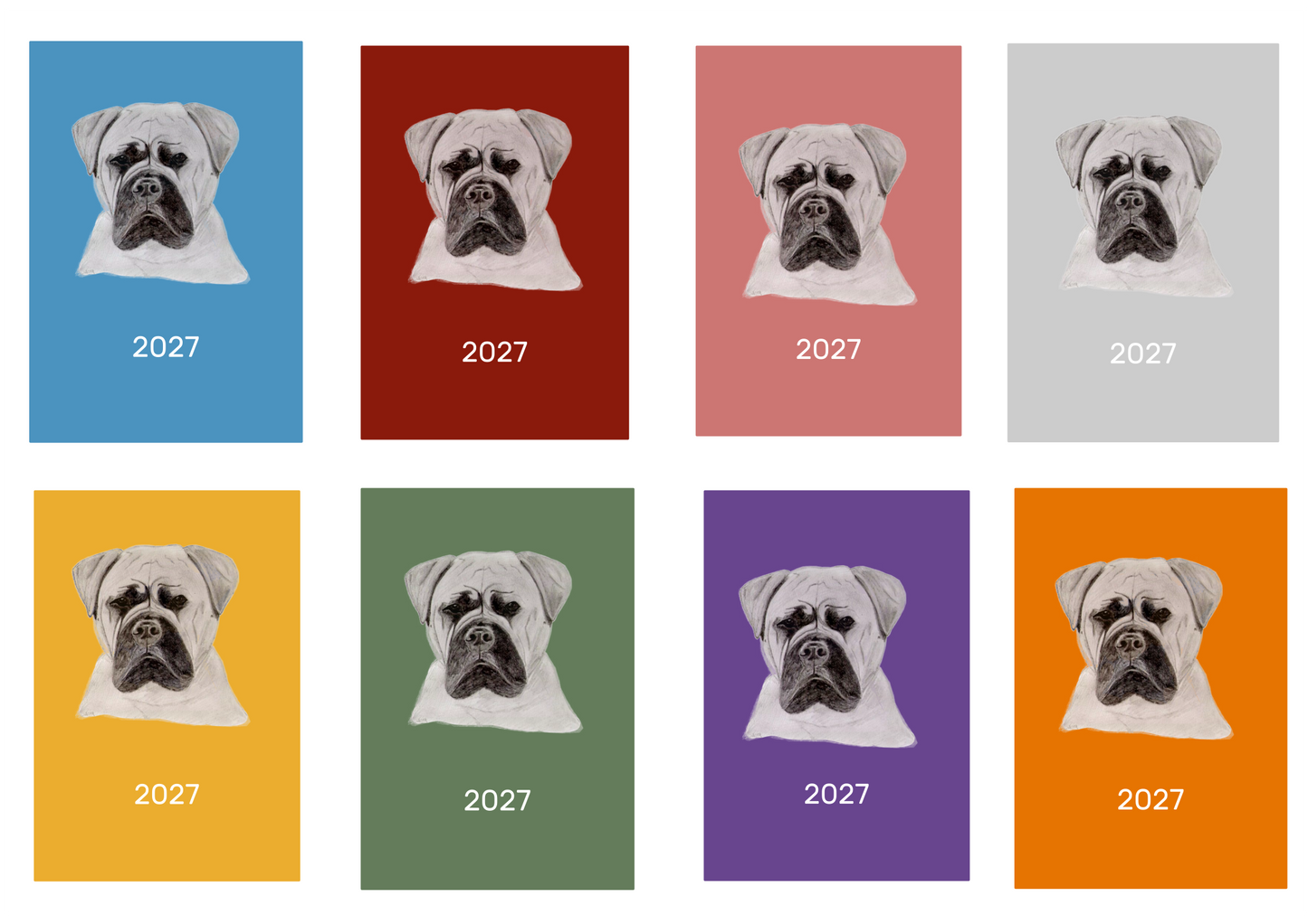 Bullmastiff Week Per View 2027 Diary: A4, A5 or A6, Dog Show, Normal or Appointment