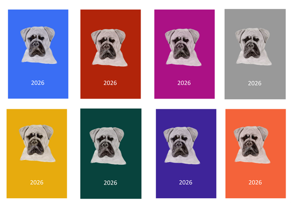 Bullmastiff Week Per View 2026 Diary: A4, A5 or A6, Dog Show, Normal or Appointment