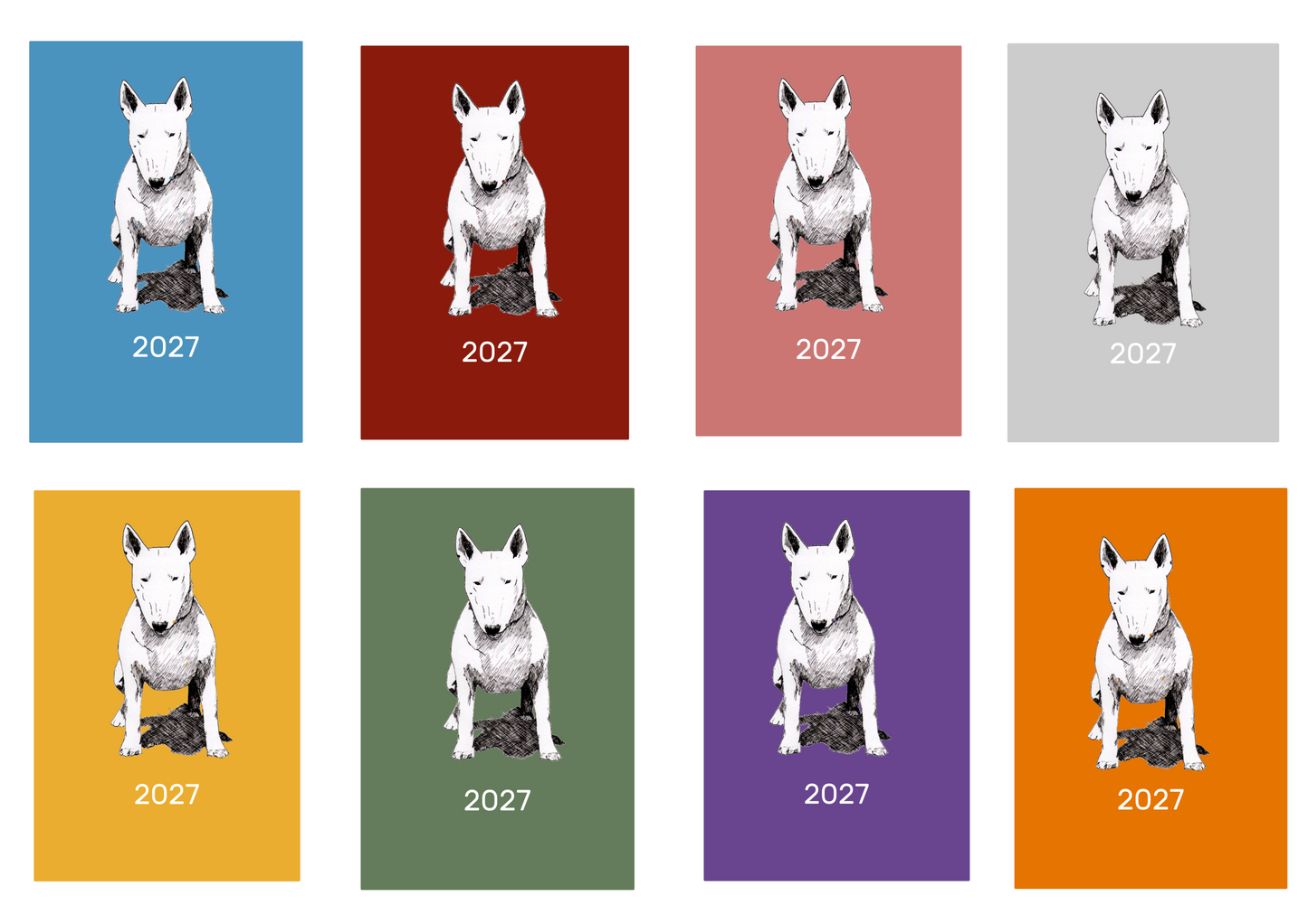 Bull Terrier Week Per View 2027 Diary: A4, A5 or A6, Dog Show, Normal or Appointment