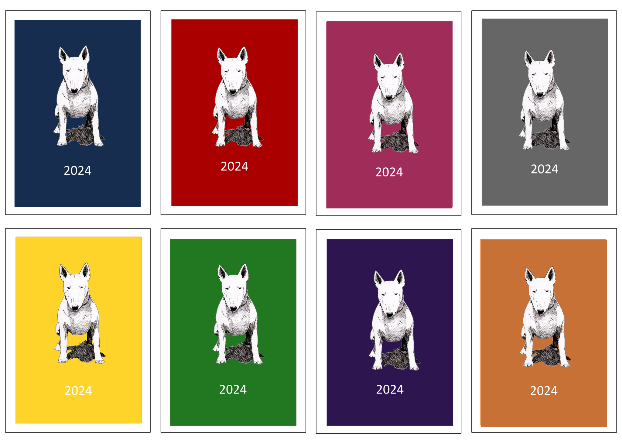 Bull Terrier Week Per View Diary: A4, A5 or A6, Dog Show, Normal or Appointment