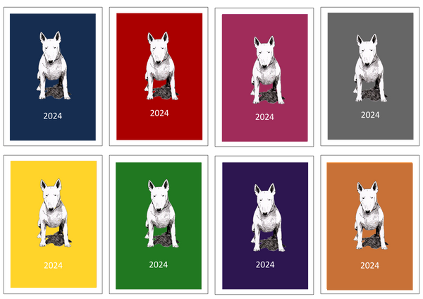 Bull Terrier Week Per View Diary: A4, A5 or A6, Dog Show, Normal or Appointment