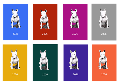 Bull Terrier Week Per View 2026 Diary: A4, A5 or A6, Dog Show, Normal or Appointment