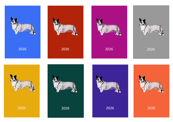 Welsh Corgi (Cardigan) Week Per View 2026 Diary: A4, A5 or A6, Dog Show, Normal or Appointment