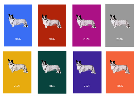Welsh Corgi (Cardigan) Week Per View 2026 Diary: A4, A5 or A6, Dog Show, Normal or Appointment