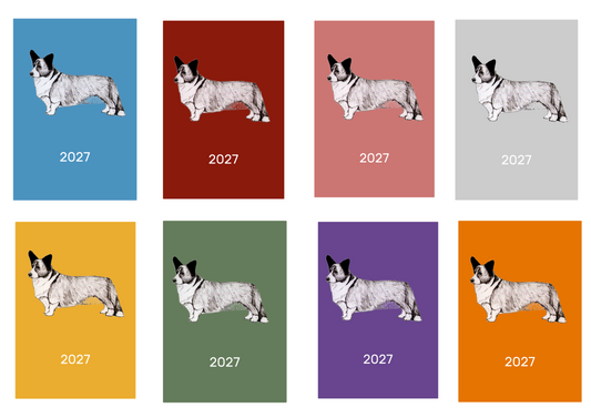 Welsh Corgi (Cardigan) Week Per View 2027 Diary: A4, A5 or A6, Dog Show, Normal or Appointment
