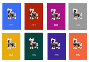 Chinese Crested Week Per View 2026 Diary: A4, A5 or A6, Dog Show, Normal or Appointment