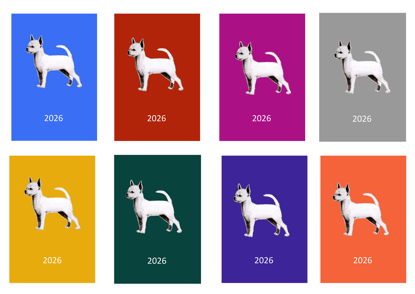 S/C Chihuahua Week Per View 2026 Diary: A4, A5 or A6, Dog Show, Normal or Appointment