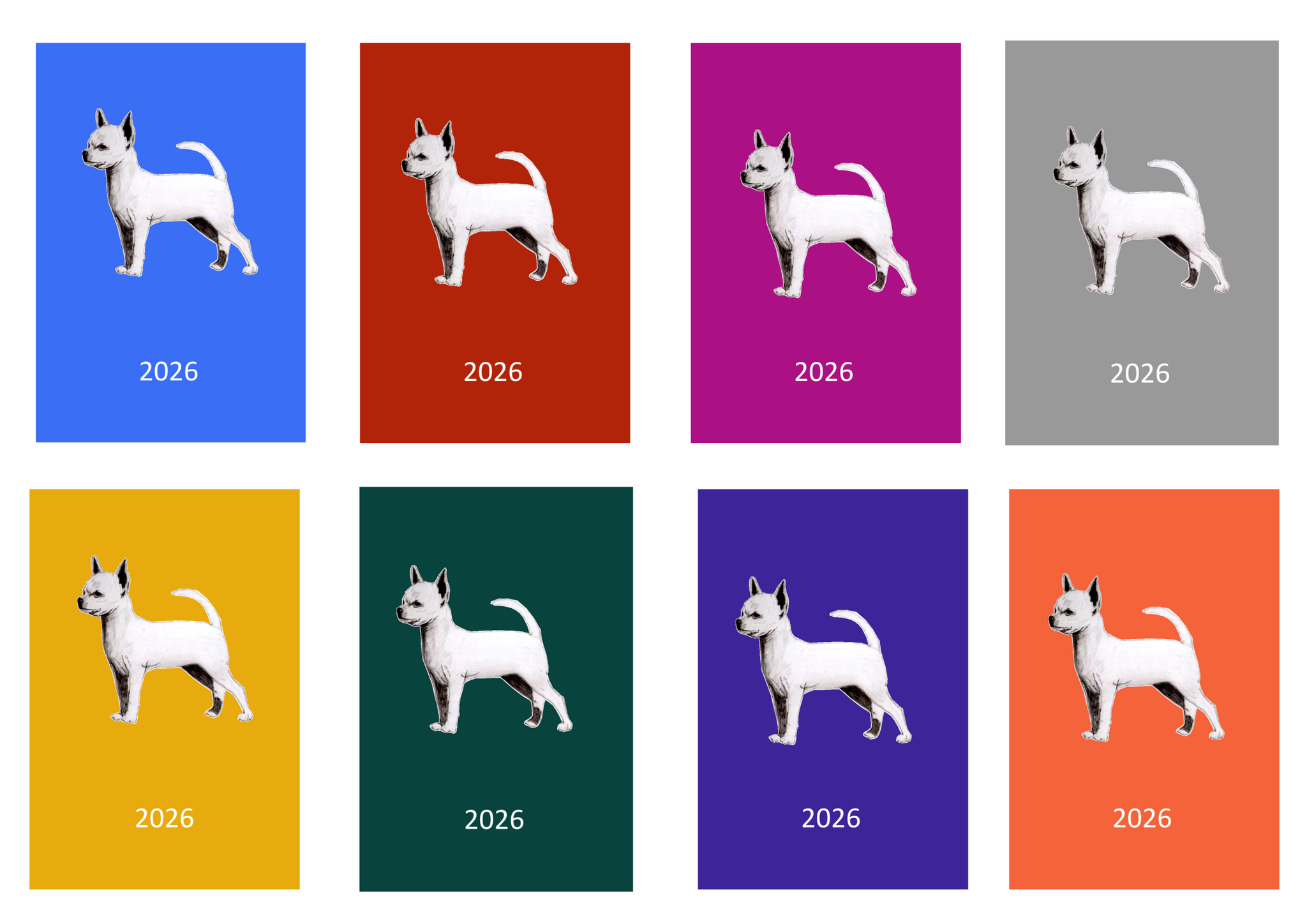 S/C Chihuahua Week Per View 2026 Diary: A4, A5 or A6, Dog Show, Normal or Appointment