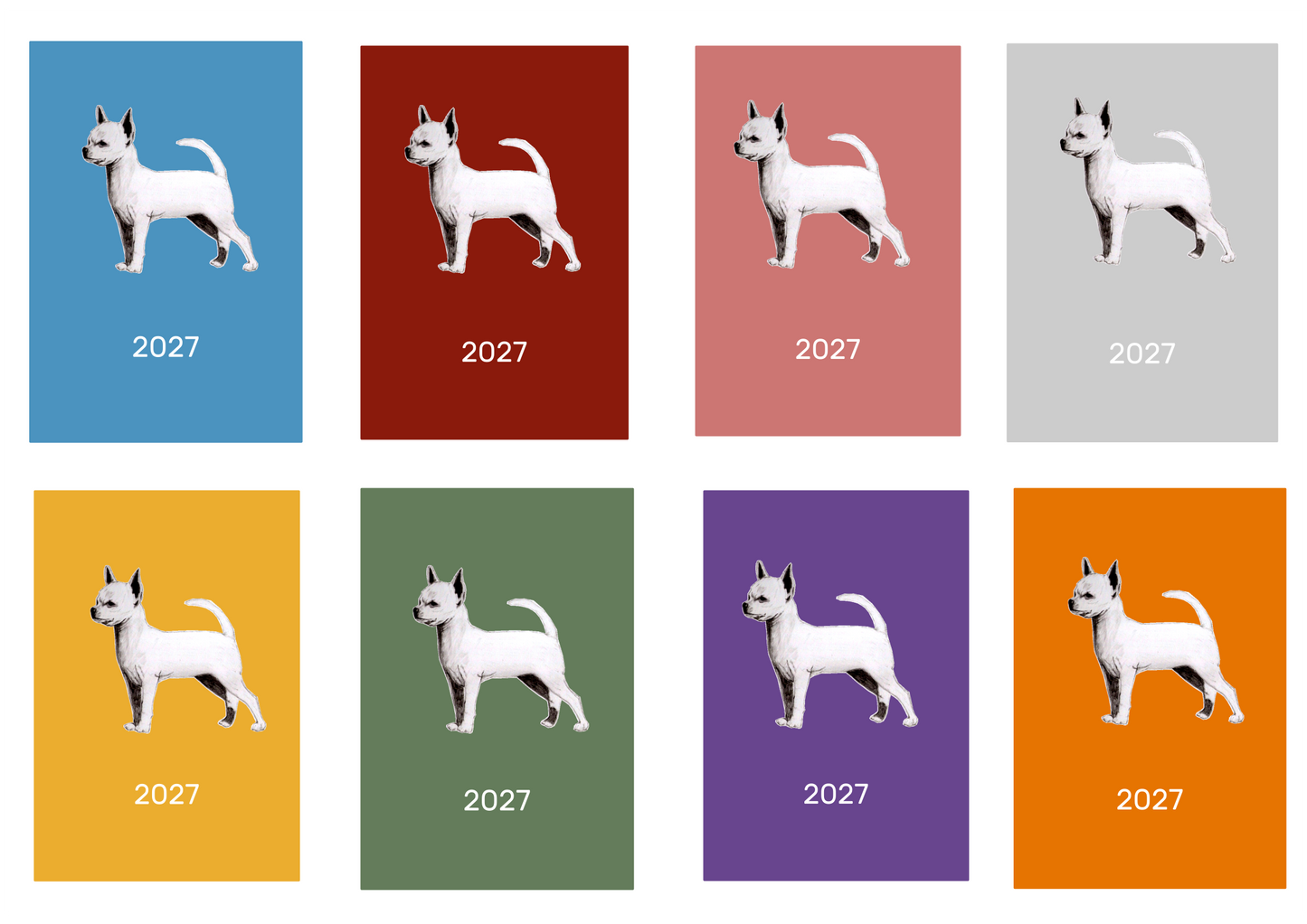 S/C Chihuahua Week Per View 2027 Diary: A4, A5 or A6, Dog Show, Normal or Appointment