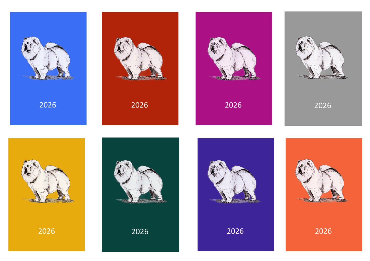 Chow Chow Week Per View 2026 Diary: A4, A5 or A6, Dog Show, Normal or Appointment