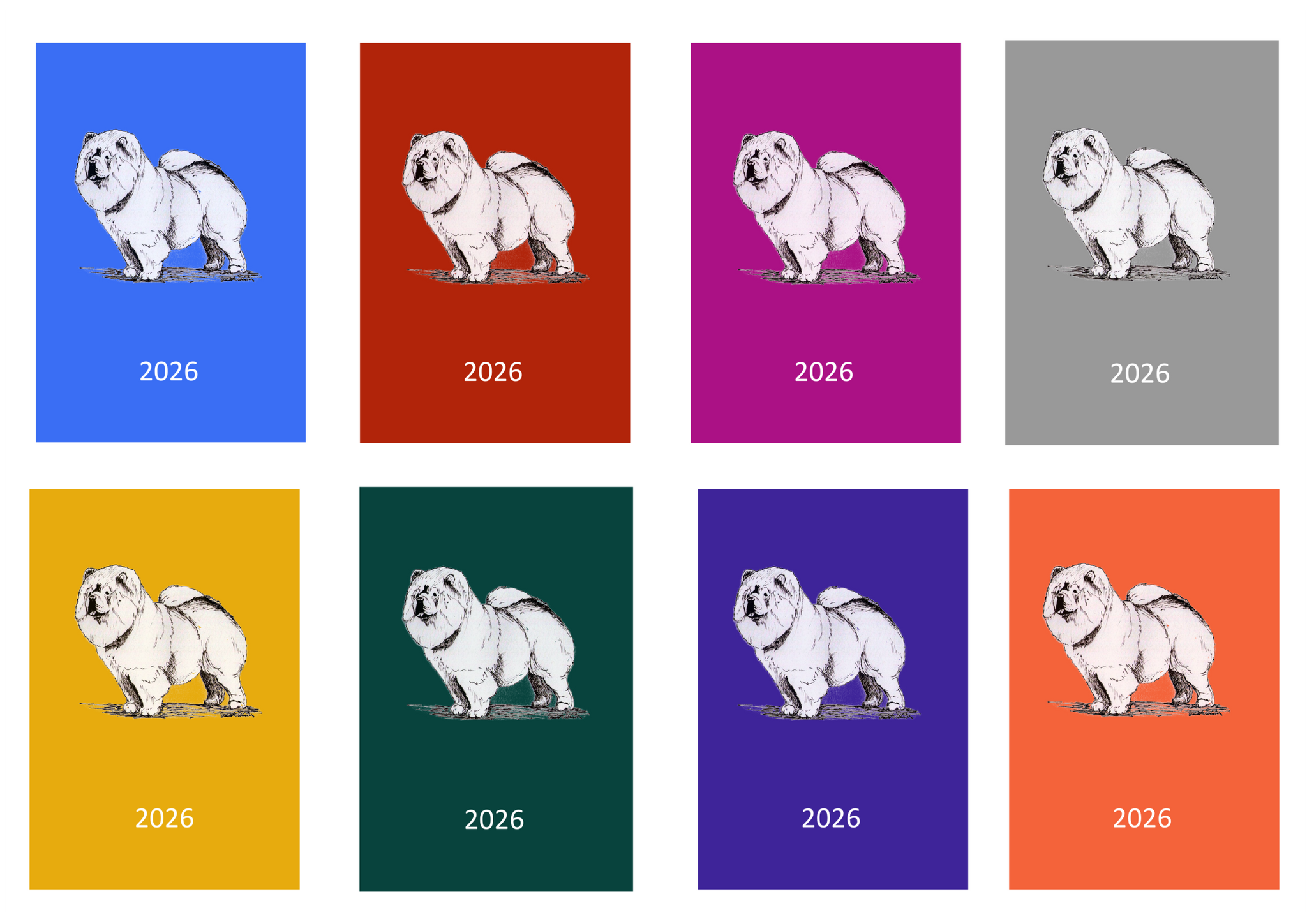 Chow Chow Week Per View 2026 Diary: A4, A5 or A6, Dog Show, Normal or Appointment